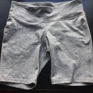 heather grey biker shorts